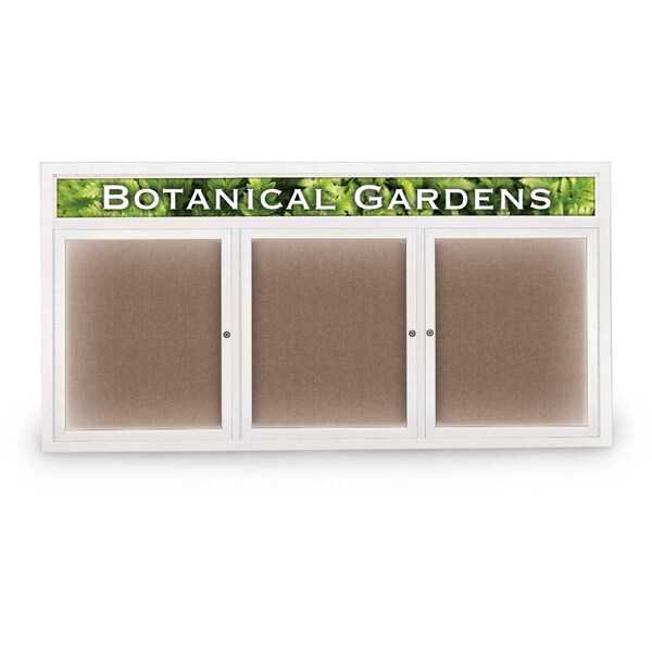 United Visual Products Open Faced Traditional Rounded Corkboard UV644ARC-BLACK-RUBBER - main